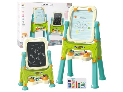 Vzdelávacia obojstranná tabuľa pre rámy Príslušenstvo zelené 3v1