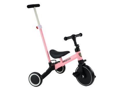 Trojkolka PRO50 Bike s vedúcou rukoväťou ružová