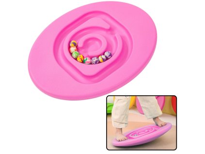 Detská senzorická balančná doska Gumové loptičky 5 ks Ružová