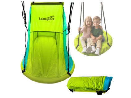 Hojdací stan Čapie hniezdo zelený 110-120 cm