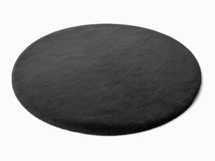 Tmavosivý okrúhly koberec Rabbit