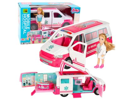 Mobilná nemocničná ambulancia 2W1 Lekár bábika Zdravotnícke príslušenstvo