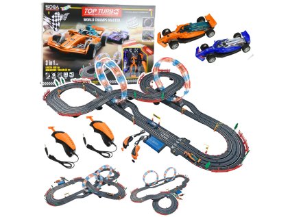 Závodná dráha 3v1 RC svietiace slučky autíčka ovládače 560 cm