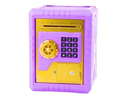 Detský elektronický trezor s PIN kódom, fialový
