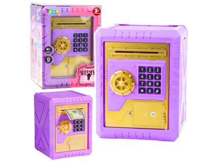 Detský elektronický trezor s kódom PIN Purple