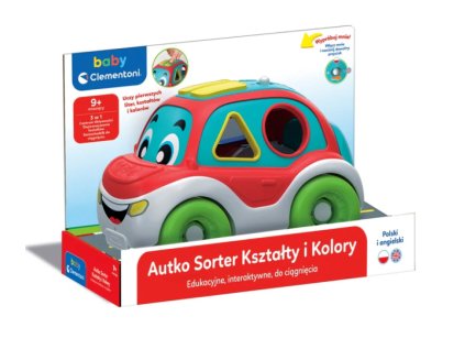 Interaktívny triedič tvarov a farieb áut poľština a angličtina Clementoni 50808