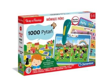 Hovoriace pero 1000 otázok Naučte sa hrať poľsky Clementoni 50653