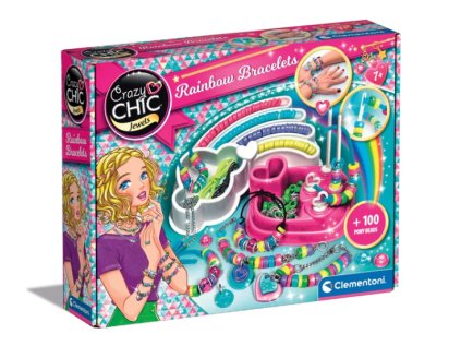 Súprava farebných náramkov s korálkami Crazy Chic Clementoni 78415