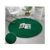 Zelený okrúhly koberec Rabbit