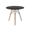 Okrúhly jedálenský stôl Jerry - čierna
