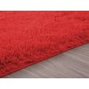 Červený obdĺžnikový shaggy koberec Lana
