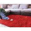 Červený obdĺžnikový shaggy koberec Lana