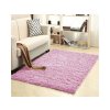 Ružový obdĺžnikový shaggy koberec Lana