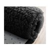Čierny okrúhly koberec Alpaka