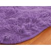 Fialový obdĺžnikový shaggy koberec Lana