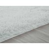 Biely obdĺžnikový shaggy koberec Lana