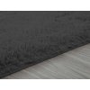 Tmavosivý obdĺžnikový shaggy koberec Lana