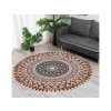 Okrúhly vzorovaný koberec Aztek