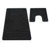 Kúpeľňová sada koberčekov s výrezom Montana Ethnic - čierna