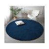 Modrý okrúhly koberec Rabbit