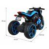 Detský motocykel Future na batérie modrý + audio panel + pomalý štart + EVA kolesá
