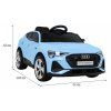 Audi E-Tron Sportback pre deti Modrá + Pilot + pohon 4x4 + pomalý štart + rádio MP3 + LED
