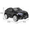 BMW X6M XXL pre 2 deti Čierne SUV + Pilot + Eco koža