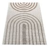 Moderný béžový shaggy koberec s geometrickým vzorom Santo 03
