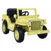 Retro vojenské auto pre deti béžové + pohon 4x4