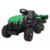 Titánový traktor s prívesom zelený
