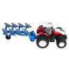 Červený R/C traktor s pluhom 1:24