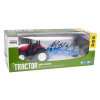 Červený R/C traktor s pluhom 1:24