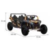 4-miestna bugina ATV RACING UTV2000 s lítium-iónovou batériou Gold