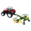 Traktor + R/C hrable 1:24 Červená