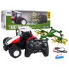Traktor + R/C hrable 1:24 Červená