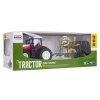 Traktor + R/C hrable 1:24 Červená