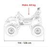Extrémne športové vozidlo 4x4 s variabilnou veľkosťou čierne