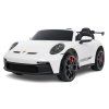 Detské pretekárske auto Porsche 911 GT3 biele