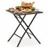 SKLADACÍ TURISTICKÝ STÔL 61,5 x 61,5 x 73 CM HNEDÝ