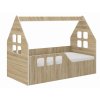 Detská posteľ DOMEK SONOMA 160x80 (vľavo)