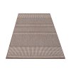 Hnedý obojstranný koberec s geometrickým vzorom Zara 12