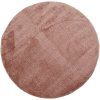 Okrúhly Ružový koberec Plush Deluxe