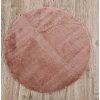 Okrúhly Ružový koberec Plush Deluxe