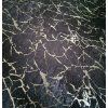 Čierny-strieborný moderný koberec Parys Čierne striebro