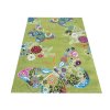 Detský zelený koberec s motýľmi Bella 114