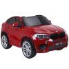 Elektrické autíčko BMW X6M pre deti červené lakované LED MP3
