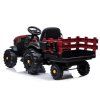 Batériový traktor s prívesom BDM0925 EVA kolesá MP3 červený