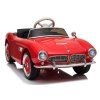 BMW Retro červené auto na batérie, maľované