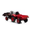 Batériový traktor s lyžicou BW-X002A červený