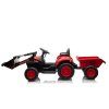 Batériový traktor s lyžicou BW-X002A červený